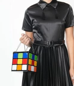 BAGS-2-SLAY (Faire) Multicolor Puzzle Cube Handbag Accessories