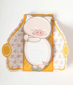 Faire (Streamline) Accessories Yellow Pig In A Blanket Notepad