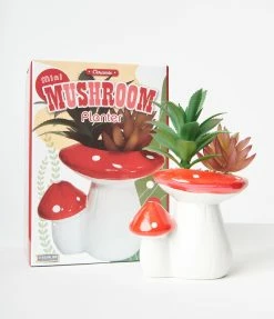 Faire (Streamline) Mini Mushroom Planter & Faux Succulent