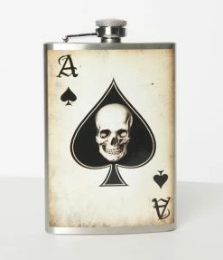 Trixie & Milo Accessories Skull Ace Of Spades Flask