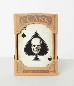 Trixie & Milo Accessories Skull Ace Of Spades Flask