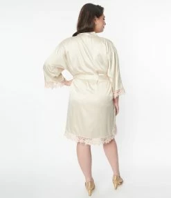 Simply Name It (Faire) Plus Size Champagne Satin Robe New Arrivals!