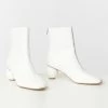 Unique Vintage White Leatherette Ball Heel Booties Unique Vintage Brand