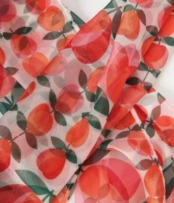 Smak Parlour Orange & Red Tulips Long Hair Scarf