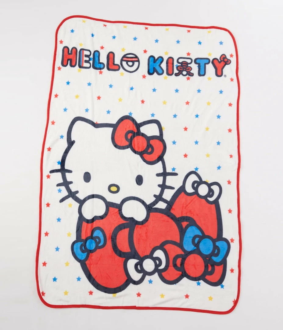 Bioworld Hello Kitty Bows Fleece Blanket Accessories