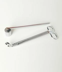 Candier New Arrivals! Silver Candle Wick Trimmer & Snuffer Set