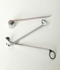 Candier New Arrivals! Silver Candle Wick Trimmer & Snuffer Set