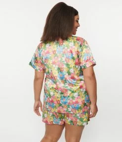 Spikes And Seams Plus Size Flowerland Pajama Set New Arrivals!