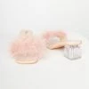 Song And Sol Mauve Marabou Feather Slipper Heels
