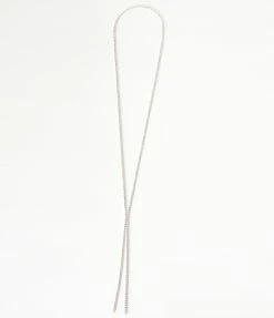 Joia Silver Rhinestone Lariat Necklace Flapper Accessories