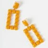 Joia Orange Rectangle Drop Earrings Accessories