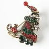 Joia Santa Sleigh Stocking Brooch Accessories