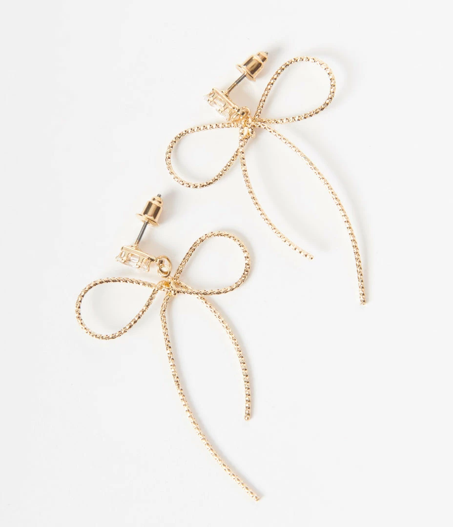 Joia Gold Bow Earrings