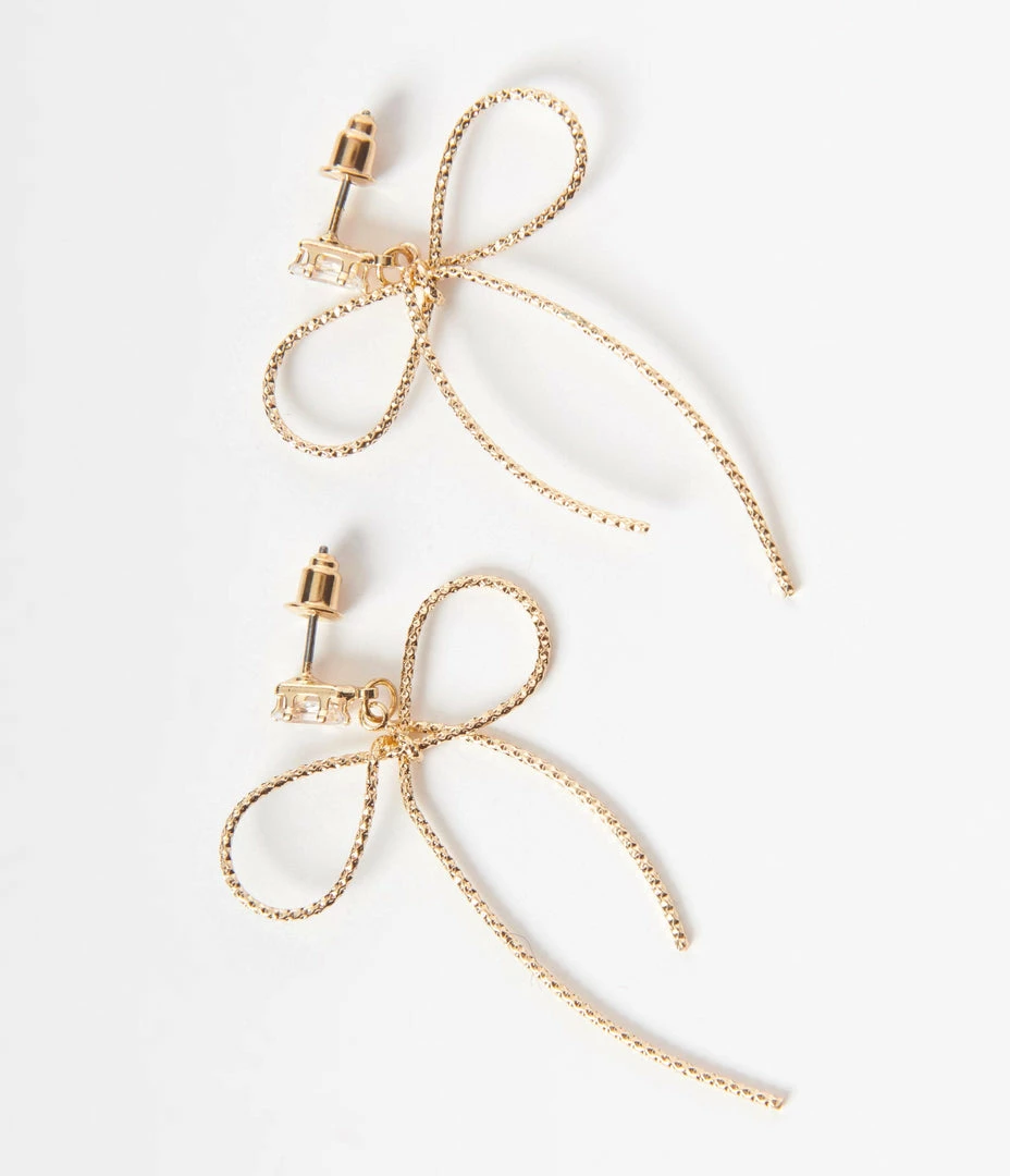Joia Gold Bow Earrings