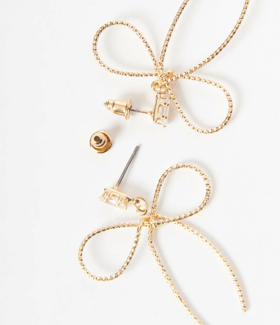 Joia Gold Bow Earrings