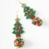 Joia Accessories Christmas Tree Beaded Drop Earrings