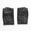 Ana Accessories Black Heart Cutout Fingerless Gloves