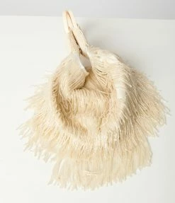 Ricki Designs Flapper Champagne Beaded Fringe Wristlet