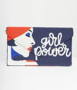 Ricki Designs Girl Power Beaded Clutch