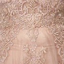 May Queen Inc. 1950s Style Plus Size Rose Gold Floral Embroidered Ball Gown Wedding