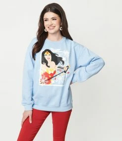 DC Comics X Unique Vintage Wonder Woman Holiday Sweatshirt