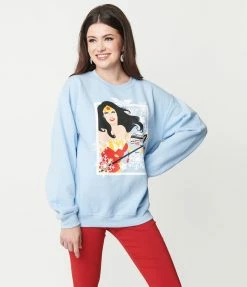 DC Comics X Unique Vintage Wonder Woman Holiday Sweatshirt