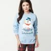 Frosty The Snowman X Unique Vintage Light Blue Holiday Sweatshirt