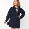 SHEEN Clothing Ltd Plus Size Navy Moxy Jacket