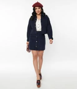 SHEEN Clothing Ltd Navy Moxy Skirt