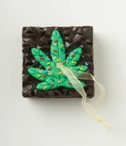 Kurt Adler Chocolate Chip Cannabis Brownie Ornament