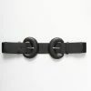 Joia Black Round Double Buckle Cinch Belt Accessories