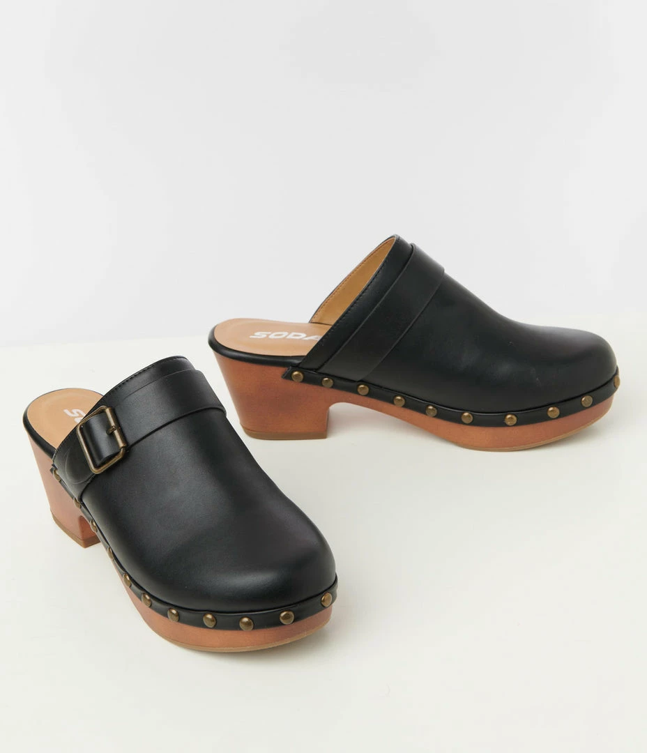 Fortune Dynamic Black Clog Heels