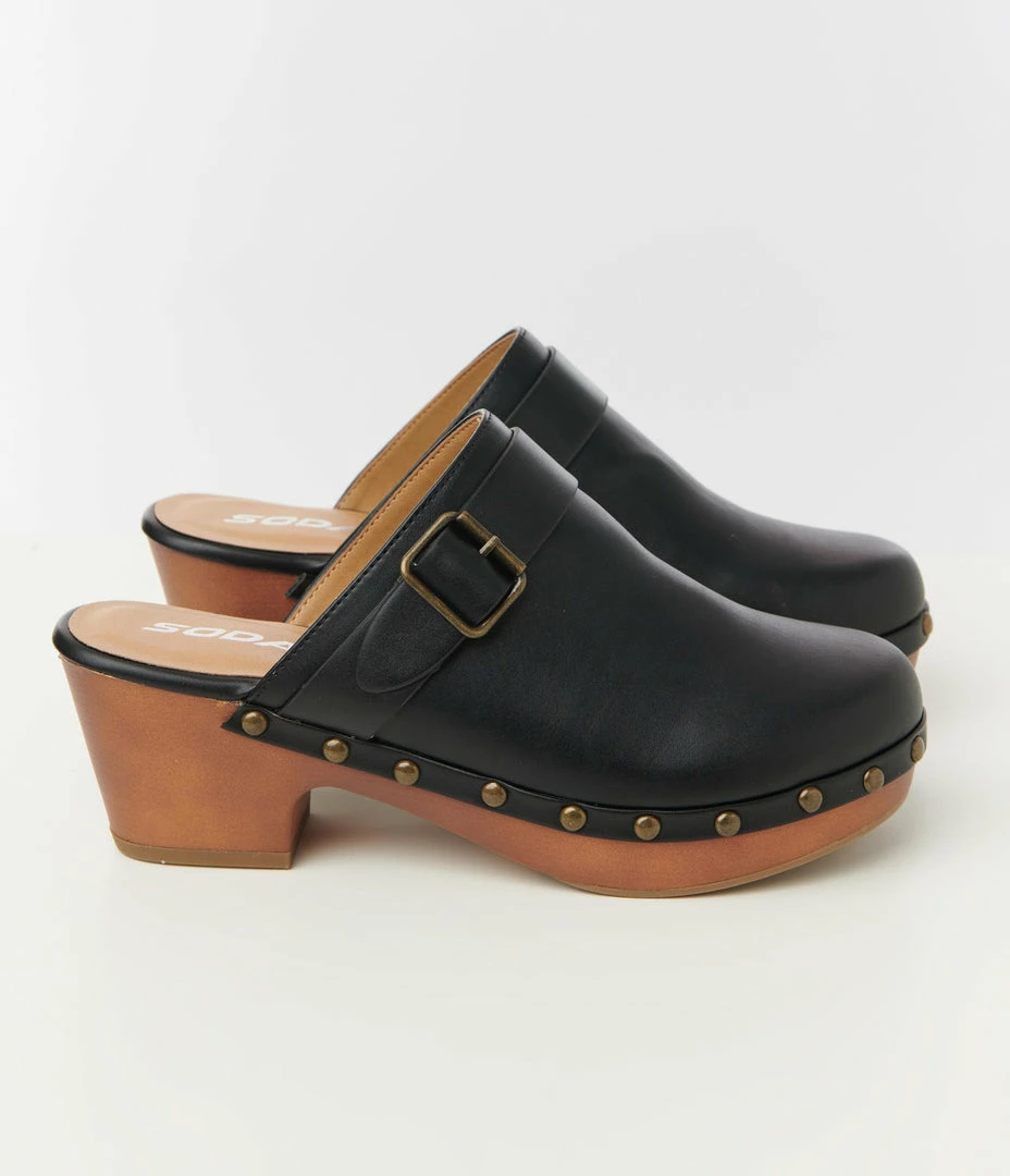 Fortune Dynamic Black Clog Heels