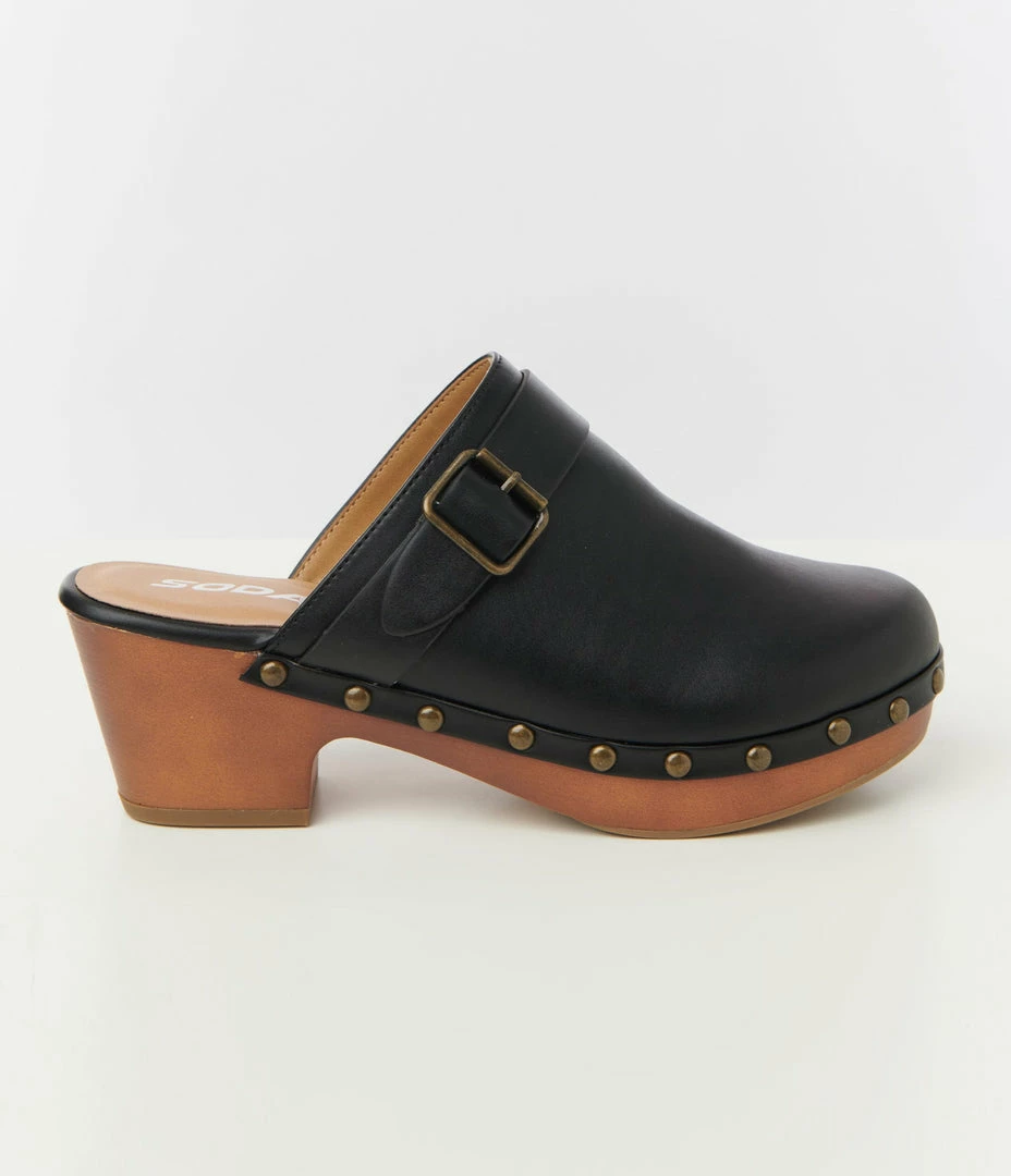 Fortune Dynamic Black Clog Heels