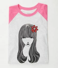 New Arrivals! Emily The Strange X Unique Vintage Pink Baseball Graphic Tee