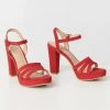 Fortune Dynamic Lipstick Red Platform Heel Sandals