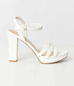 Fortune Dynamic Bachelorette Pure White Platform Heel Sandals