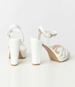 Fortune Dynamic Bachelorette Pure White Platform Heel Sandals