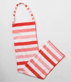 Joia Think Pink Striped 2 In 1 Towel Tote Bag
