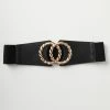 Joia Gold Twist Infinity Black Elastic Belt Accessories