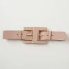 Joia Accessories Pale Pink Square Double Buckle Belt