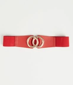 Joia Red Gold Infinity Buckle Cinch Belt Accessories