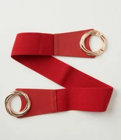 Joia Red Gold Infinity Buckle Cinch Belt Accessories