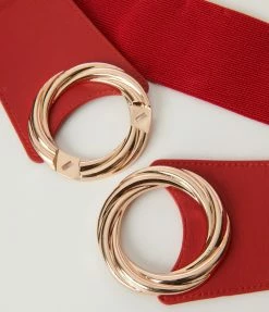 Joia Red Gold Infinity Buckle Cinch Belt Accessories