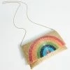 Ricki Designs Accessories Golden Beaded Rainbow Clutch