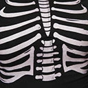 Unique Vintage 1950s Black Skeleton Bones Graves Swing Dress Sale