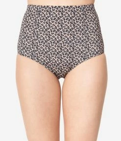 Swimwear Kingdom & State Leopard Print High Waist Bombshell Swim Bottom