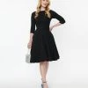 Unique Vintage Black Devon Swing Dress