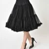 Accessories Unique Vintage 1950s Style Black Ruffled Petticoat Crinoline