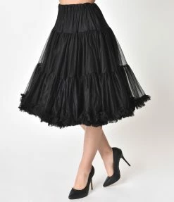 Accessories Unique Vintage 1950s Style Black Ruffled Petticoat Crinoline